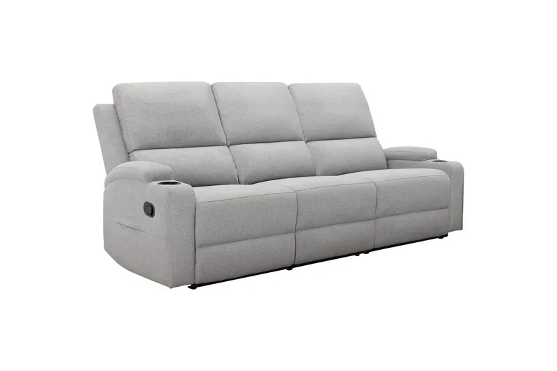 Dallas Reclinersofa 3-seter - Grå - Møbler - Sofaer - Reclinersofaer - 3 seters kinosofa & reclinersofa