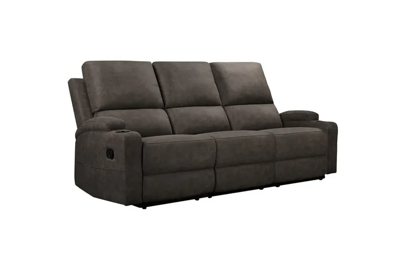 Dallas Reclinersofa 3-seter - Grå - Møbler - Sofaer - Reclinersofaer - 3 seters kinosofa & reclinersofa