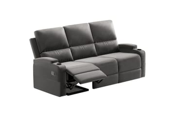 Dallas Reclinersofa 3-seter - Grå - Møbler - Sofaer - Reclinersofaer - 3 seters kinosofa & reclinersofa