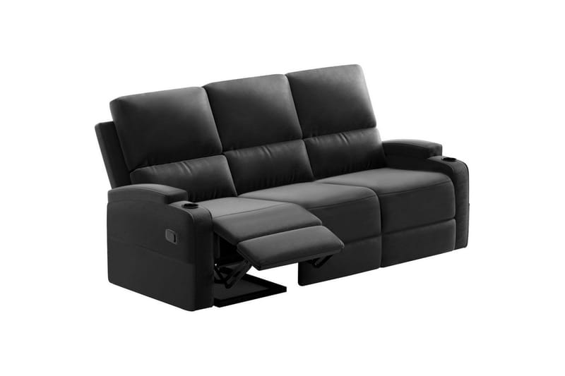 Dallas Reclinersofa 3-seter - Svart - Møbler - Sofaer - Reclinersofaer - 3 seters kinosofa & reclinersofa