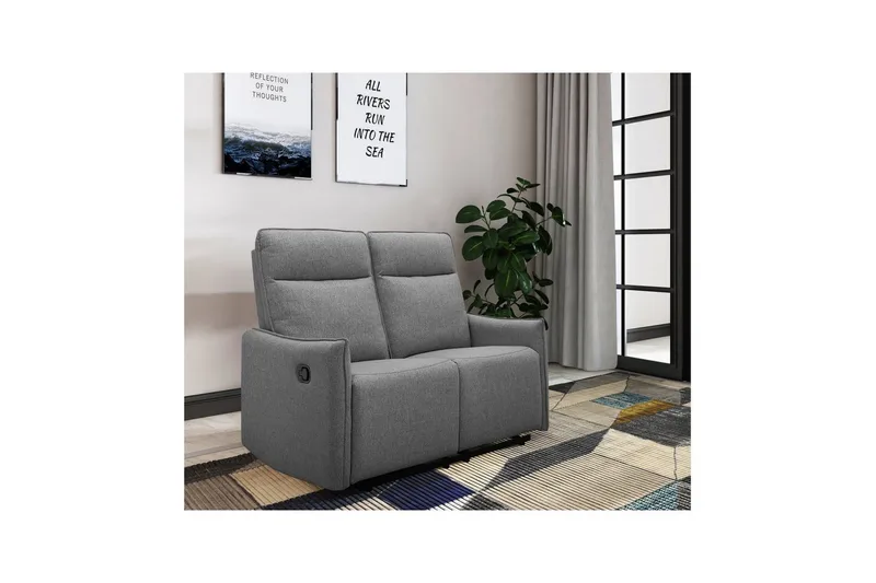 Lugo Reclinersofa 2-seter - Grå - Møbler - Sofaer - Reclinersofaer - 2 seters kinosofa & reclinersofa