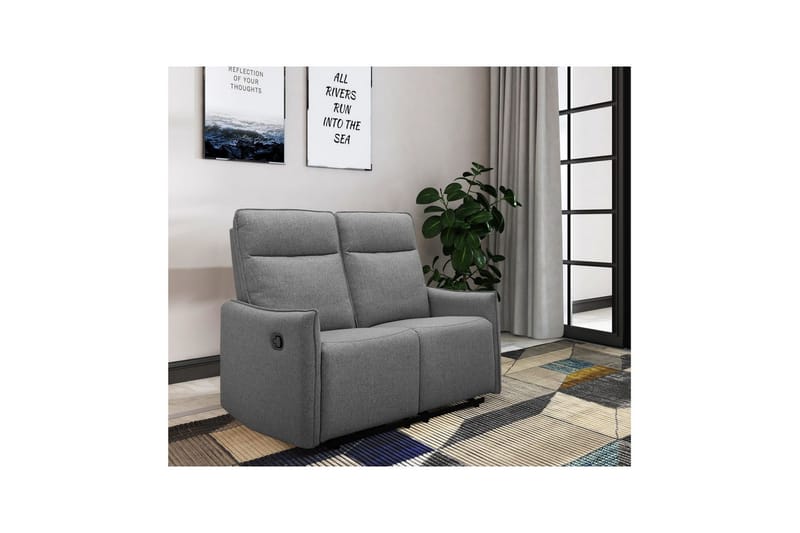 Lugo Reclinersofa 2-seter - Grå - Møbler - Sofaer - Reclinersofaer - 2 seters kinosofa & reclinersofa