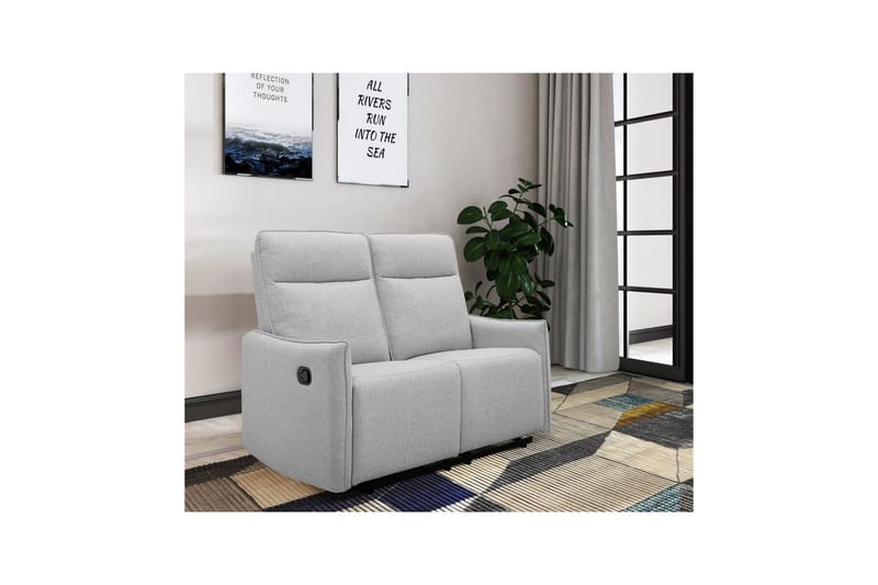 Lugo Reclinersofa 2-seter - Grå - Møbler - Sofaer - Reclinersofaer - 2 seters kinosofa & reclinersofa
