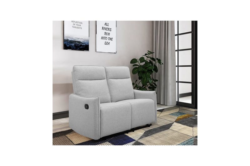 Lugo Reclinersofa 2-seter - Grå - Møbler - Sofaer - Reclinersofaer - 2 seters kinosofa & reclinersofa