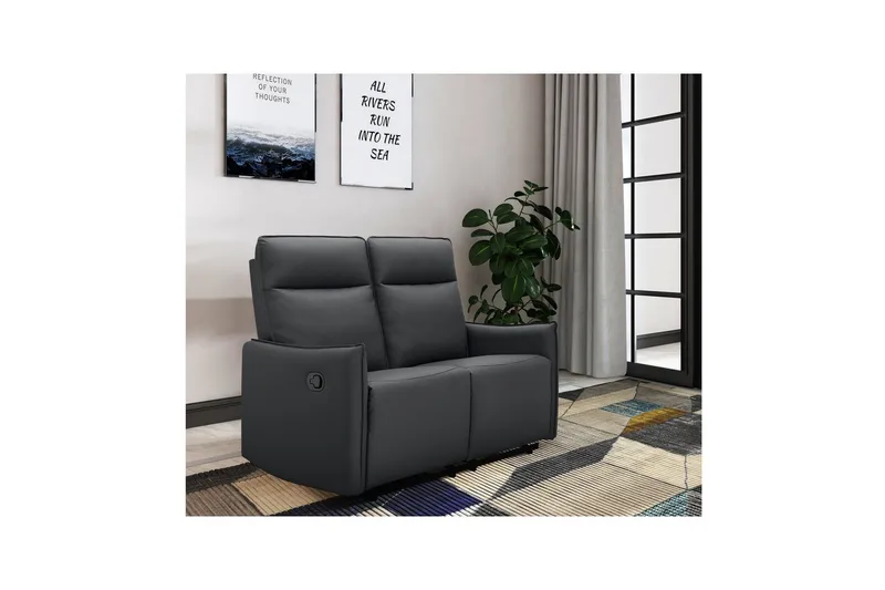 Lugo Reclinersofa 2-seter - Svart - Møbler - Sofaer - Reclinersofaer - 2 seters kinosofa & reclinersofa