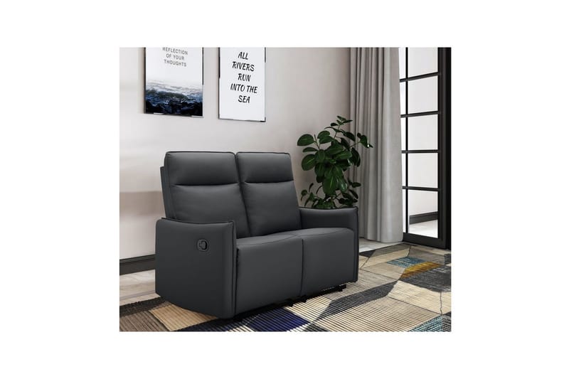 Lugo Reclinersofa 2-seter - Svart - Møbler - Sofaer - Reclinersofaer - 2 seters kinosofa & reclinersofa