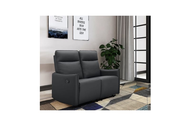 Lugo Reclinersofa 2-seter - Svart - Møbler - Sofaer - Reclinersofaer - 2 seters kinosofa & reclinersofa