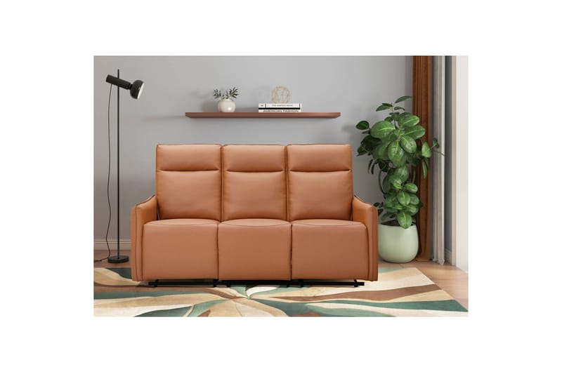 Lugo Reclinersofa 3-seter - Brun - Møbler - Sofaer - Reclinersofaer - 3 seters kinosofa & reclinersofa