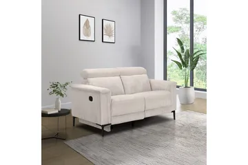 Lund 2-seter Rektangulær Reclinersofa i Kordfløyel - Lysebeige - Møbler - Sofaer - Reclinersofaer - 2 seters kinosofa & reclinersofa