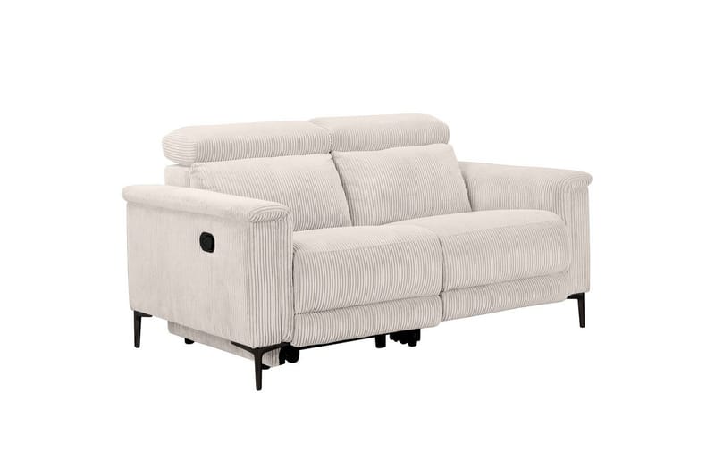 Lund 2-seter Rektangulær Reclinersofa i Kordfløyel - Lysebeige - Møbler - Sofaer - Reclinersofaer - 2 seters kinosofa & reclinersofa