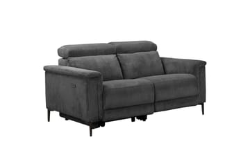 Lund 2-seter Rektangulær Reclinersofa med Nakkestøtte i Stoff med Grått Utseende - Grå - Møbler - Sofaer - Reclinersofaer - 2 seters kinosofa & reclinersofa