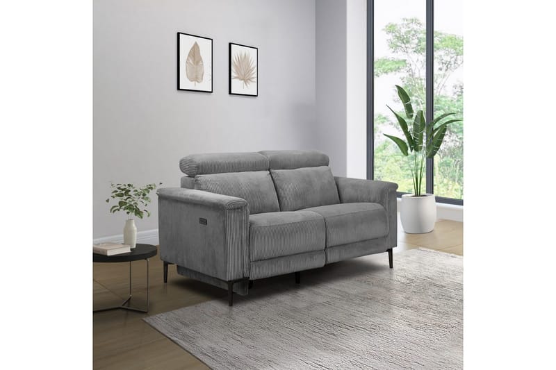Lund Reclinersofa 2-seter - Grå - Møbler - Sofaer - Reclinersofaer - 2 seters kinosofa & reclinersofa