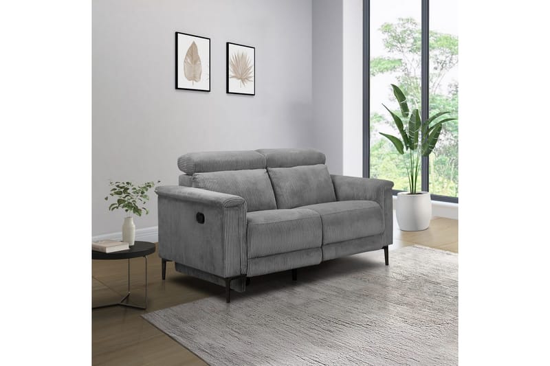 Lund Reclinersofa 2-seter - Grå - Møbler - Sofaer - Reclinersofaer - 2 seters kinosofa & reclinersofa