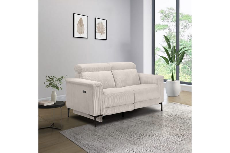 Lund Reclinersofa 2-seter - Hvit - Møbler - Sofaer - Reclinersofaer - 2 seters kinosofa & reclinersofa