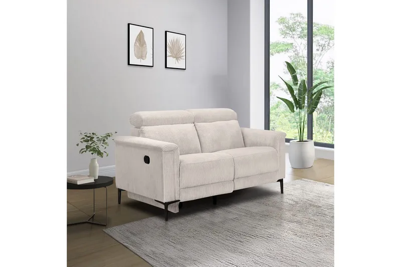 Lund Reclinersofa 2-seter - Hvit - Møbler - Sofaer - Reclinersofaer - 2 seters kinosofa & reclinersofa