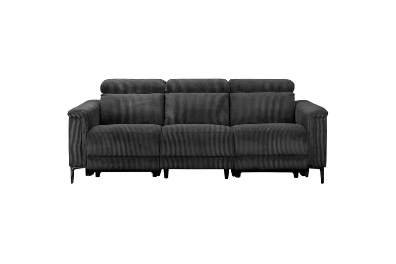 Lund Reclinersofa 3-seter - Grå - Møbler - Sofaer - Reclinersofaer - 3 seters kinosofa & reclinersofa