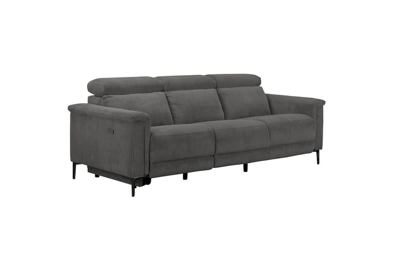 Lund Reclinersofa 3-seter - Grå - Møbler - Sofaer - Reclinersofaer - 3 seters kinosofa & reclinersofa