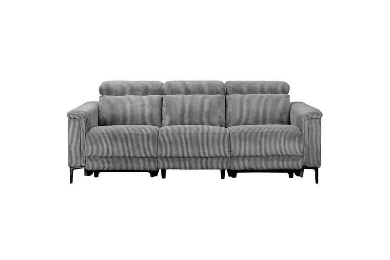 Lund Reclinersofa 3-seter - Grå - Møbler - Sofaer - Reclinersofaer - 3 seters kinosofa & reclinersofa