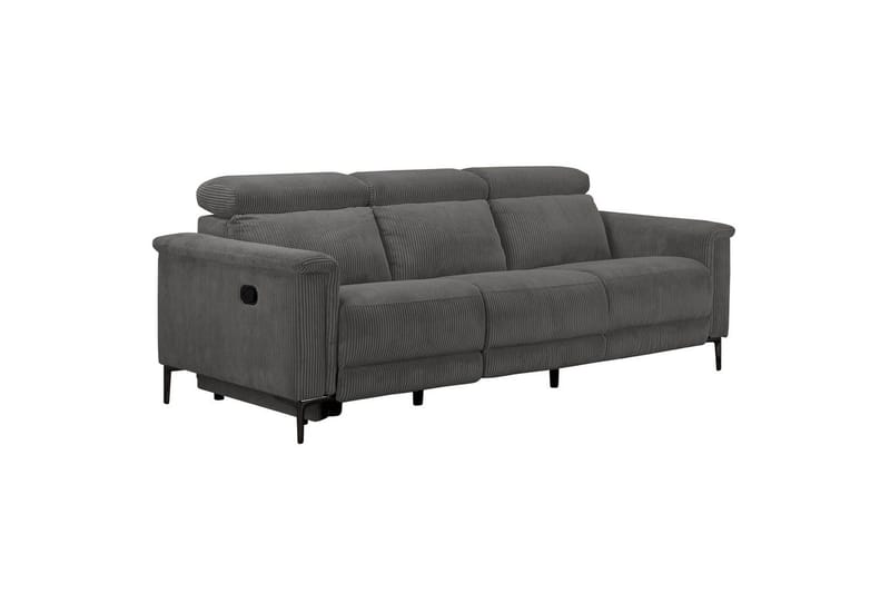 Lund Reclinersofa 3-seter - Grå - Møbler - Sofaer - Reclinersofaer - 3 seters kinosofa & reclinersofa