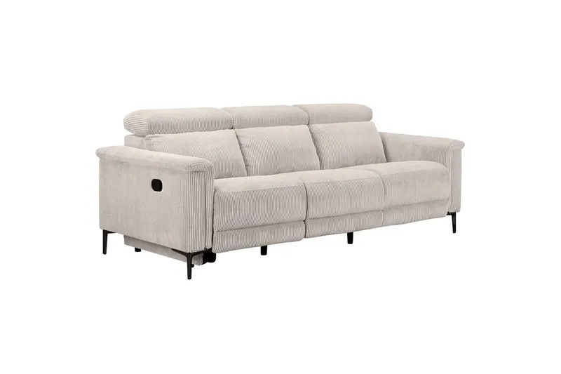 Lund Reclinersofa 3-seter - Hvit - Møbler - Sofaer - Reclinersofaer - 3 seters kinosofa & reclinersofa
