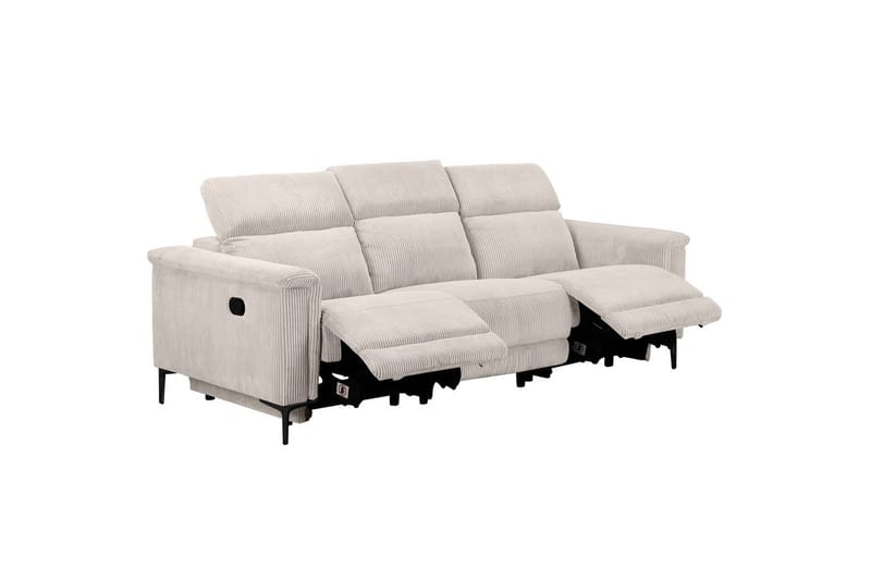 Lund Reclinersofa 3-seter - Hvit - Møbler - Sofaer - Reclinersofaer - 3 seters kinosofa & reclinersofa
