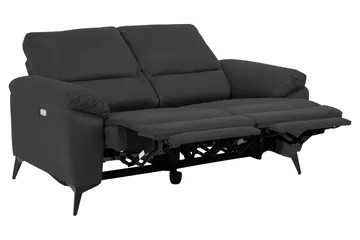 Ranas 2-seters Hjørnereclinersofa Elektrisk - Grå/Svart - Møbler - Sofaer - Reclinersofaer - 2 seters kinosofa & reclinersofa