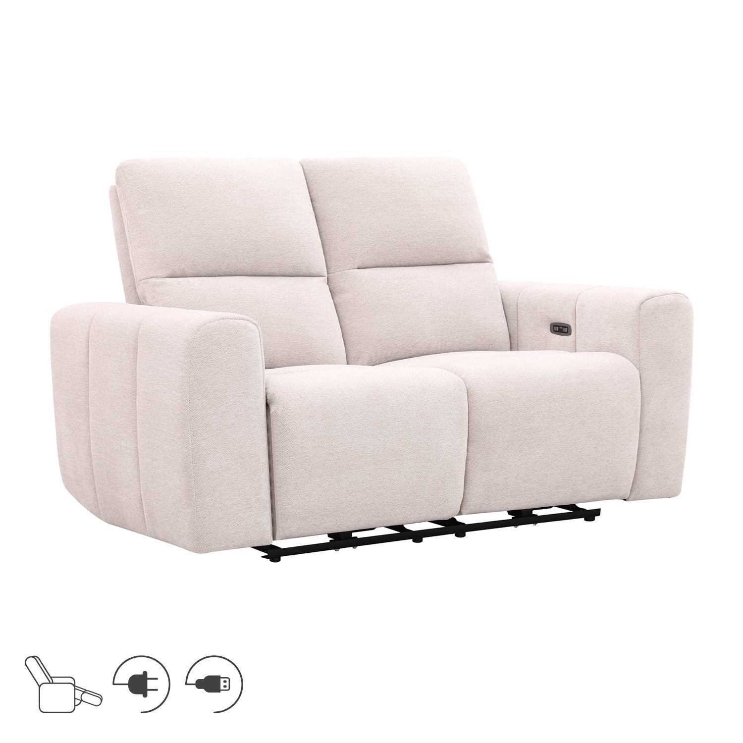 Reclinersofa Ödmark 2-seter med elektrisk mekanisme - lys beige