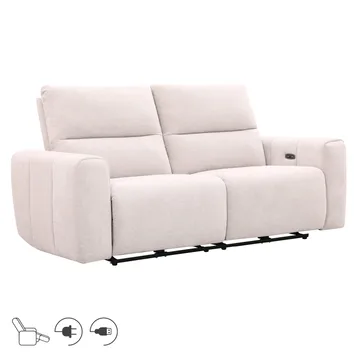 Reclinersofa Ödmark 3-seter med elektrisk mekanisme - lys beige - Møbler - Sofaer - Reclinersofaer - 3 seters kinosofa & reclinersofa