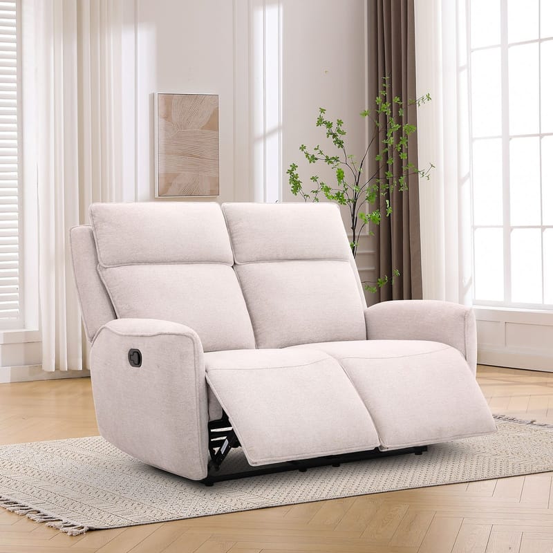 Reclinersofa Östvik 2-seter med manuell mekanisme - beige - Møbler - Sofaer - Reclinersofaer - 2 seters kinosofa & reclinersofa