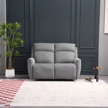 Reclinersofa Östvik 2-seter med manuell mekanisme - grå - Møbler - Sofaer - Reclinersofaer - 2 seters kinosofa & reclinersofa