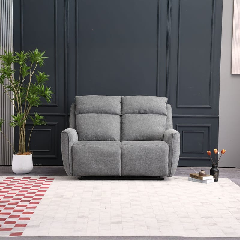 Reclinersofa Östvik 2-seter med manuell mekanisme - grå - Møbler - Sofaer - Reclinersofaer - 2 seters kinosofa & reclinersofa