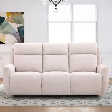 Reclinersofa Östvik 3-seter med manuell mekanisme - beige - Møbler - Sofaer - Reclinersofaer - 3 seters kinosofa & reclinersofa