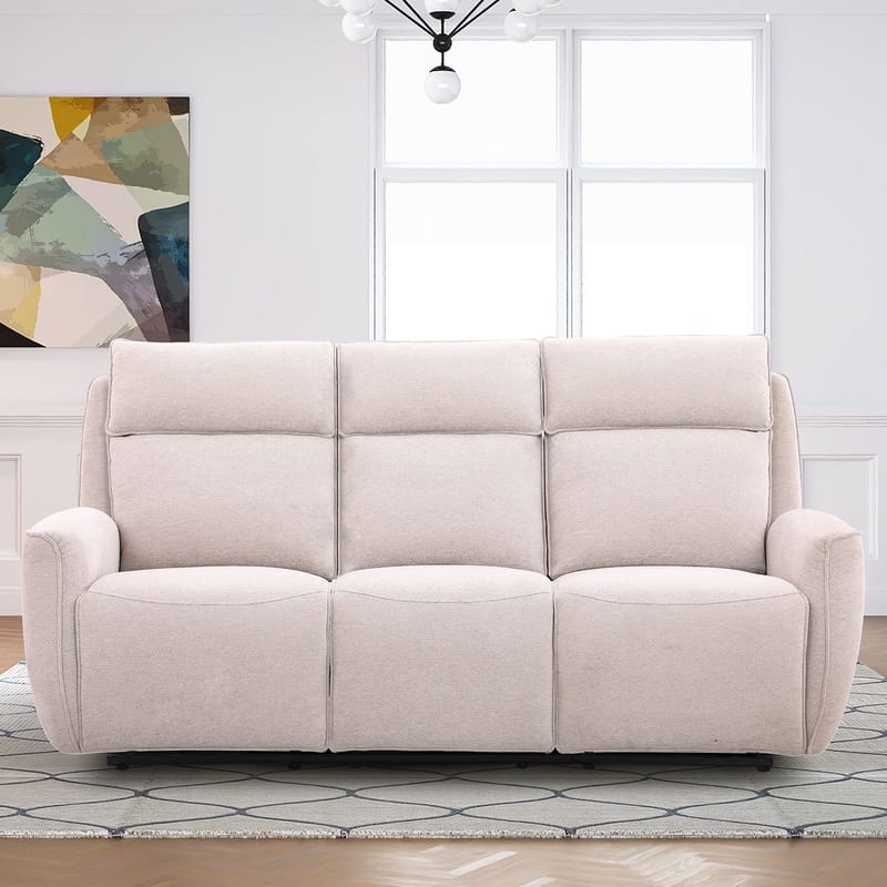 Reclinersofa Östvik 3-seter med manuell mekanisme - beige - Møbler - Sofaer - Reclinersofaer - 3 seters kinosofa & reclinersofa