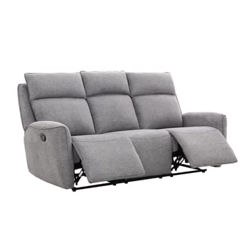 Reclinersofa Östvik 3-seter med manuell mekanisme - grå - Møbler - Sofaer - Reclinersofaer - 3 seters kinosofa & reclinersofa