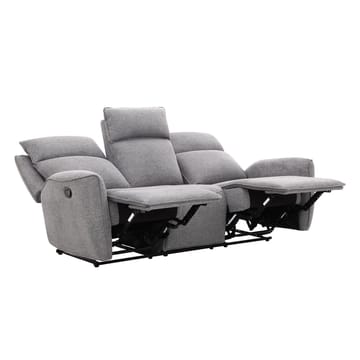 Reclinersofa Östvik 3-seter med manuell mekanisme - grå - Møbler - Sofaer - Reclinersofaer - 3 seters kinosofa & reclinersofa