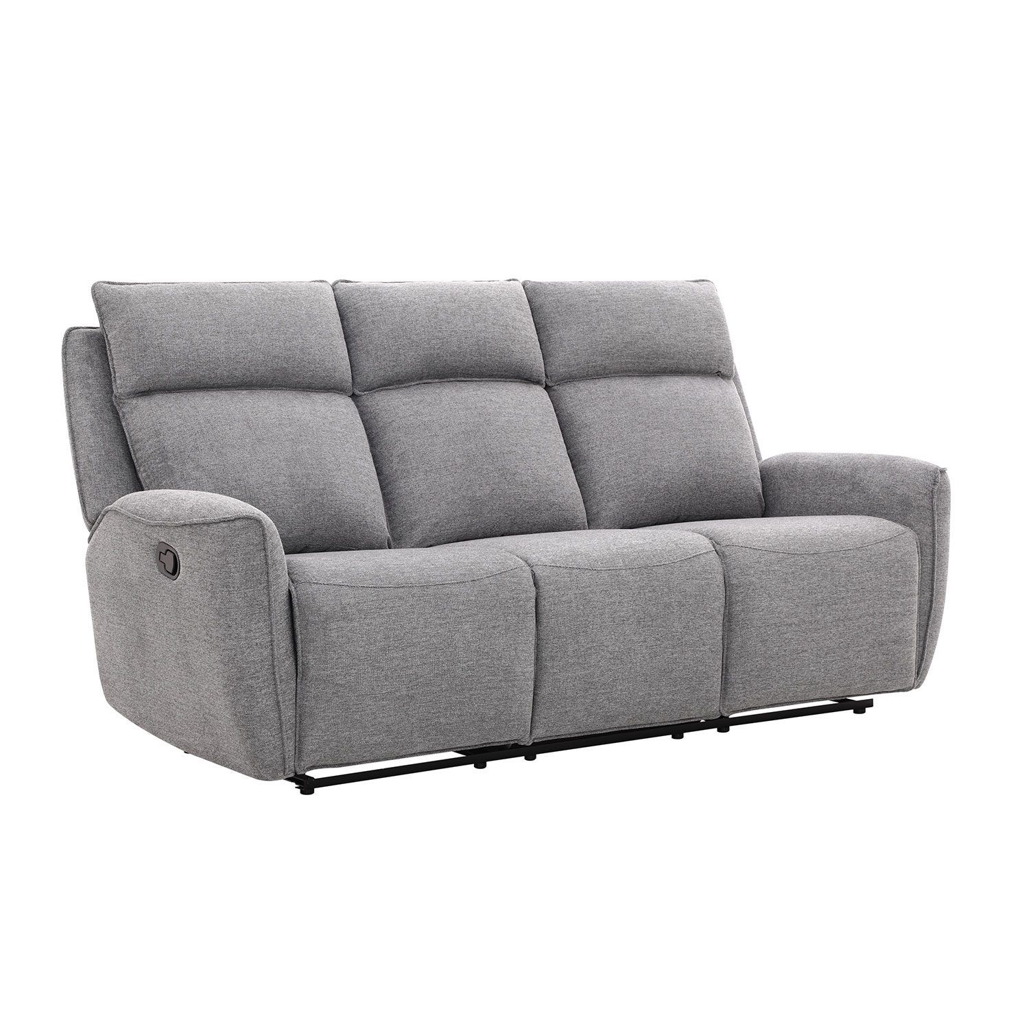 Reclinersofa Östvik 3-seter med manuell mekanisme - grå