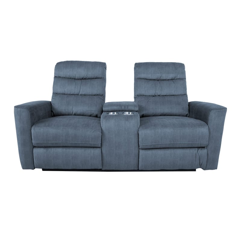 Reclinersofa Darvi 2-seter med elektrisk mekanisme - blå - Møbler - Sofaer - Reclinersofaer - 2 seters kinosofa & reclinersofa