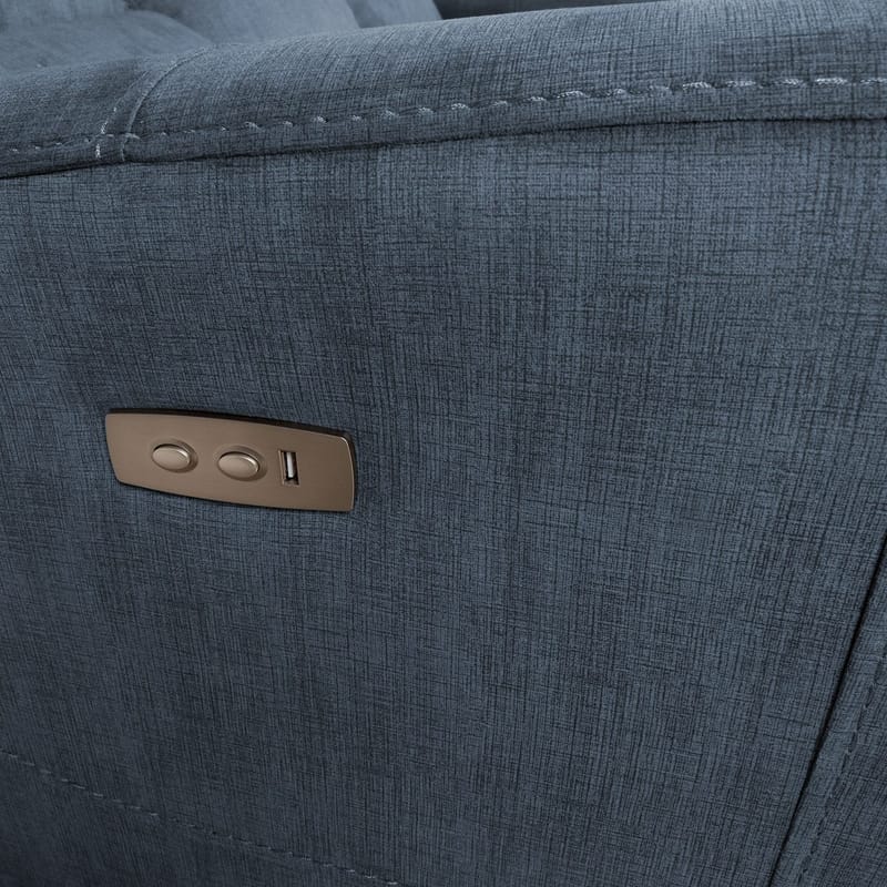 Reclinersofa Darvi 3-seter med elektrisk mekanisme - blå - Møbler - Sofaer - Reclinersofaer - 3 seters kinosofa & reclinersofa