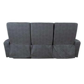 Reclinersofa Darvi 3-seter med elektrisk mekanisme - Grå fløyel - Møbler - Sofaer - Reclinersofaer - 3 seters kinosofa & reclinersofa