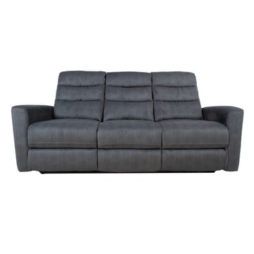 Reclinersofa Darvi 3-seter med elektrisk mekanisme - Grå fløyel - Møbler - Sofaer - Reclinersofaer - 3 seters kinosofa & reclinersofa