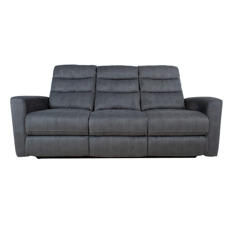 Reclinersofa Darvi 3-seter med elektrisk mekanisme - Grå fløyel - Møbler - Sofaer - Reclinersofaer - 3 seters kinosofa & reclinersofa