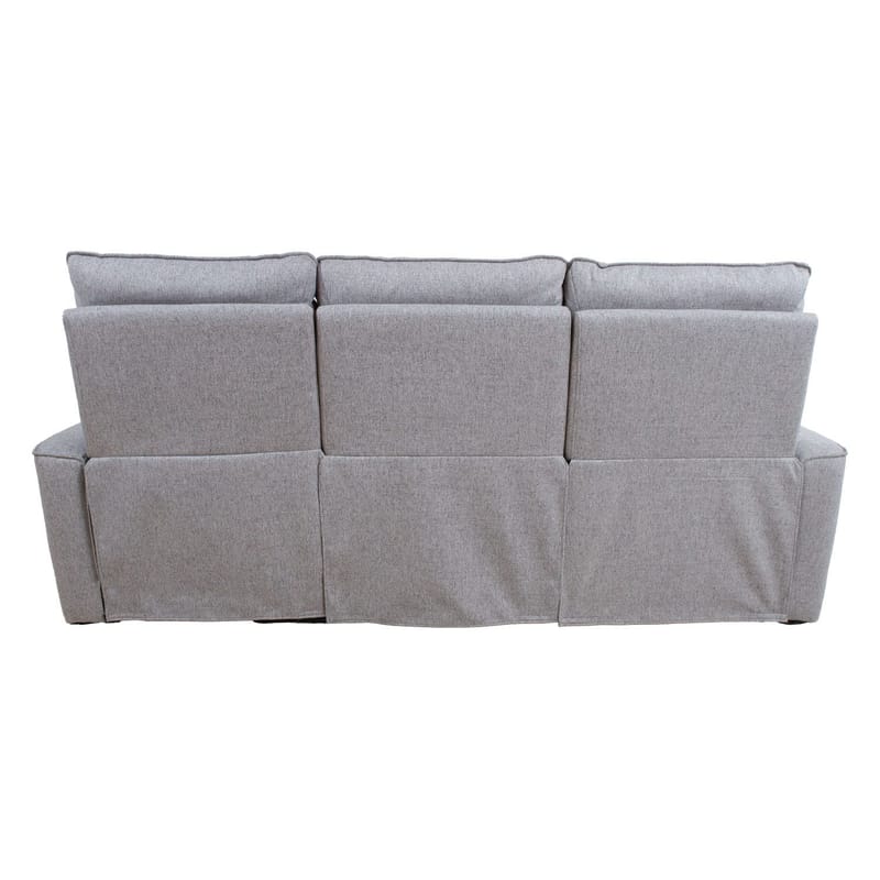 Reclinersofa Fjolna 3-seter med manuell mekanisme - grå - Møbler - Sofaer - Reclinersofaer - 3 seters kinosofa & reclinersofa