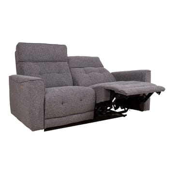 Reclinersofa Glendor 2-seter med elektrisk mekanisme - Grå - Møbler - Sofaer - Reclinersofaer - 2 seters kinosofa & reclinersofa
