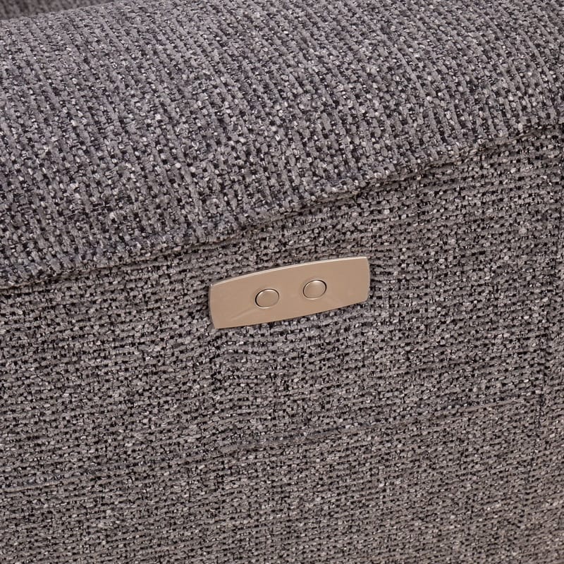 Reclinersofa Glendor 2-seter med elektrisk mekanisme - Grå - Møbler - Sofaer - Reclinersofaer - 2 seters kinosofa & reclinersofa