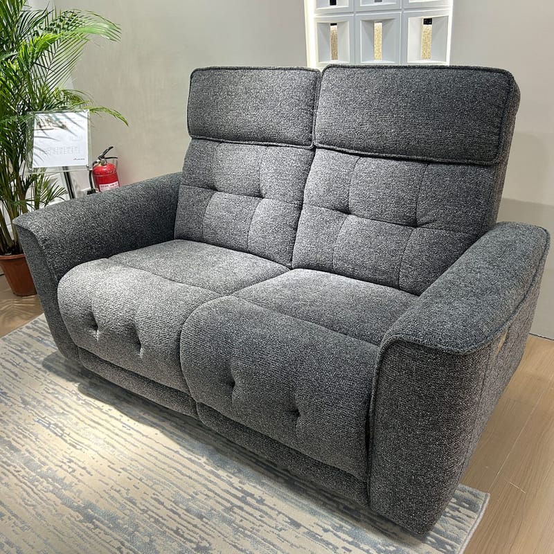 Reclinersofa Glendor 2-seter med elektrisk mekanisme - Grå - Møbler - Sofaer - Reclinersofaer - 2 seters kinosofa & reclinersofa