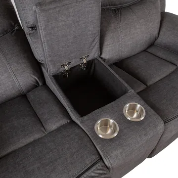 Reclinersofa Iskmar 2-seter med manuell mekanisme - grå - Møbler - Sofaer - Reclinersofaer - 2 seters kinosofa & reclinersofa