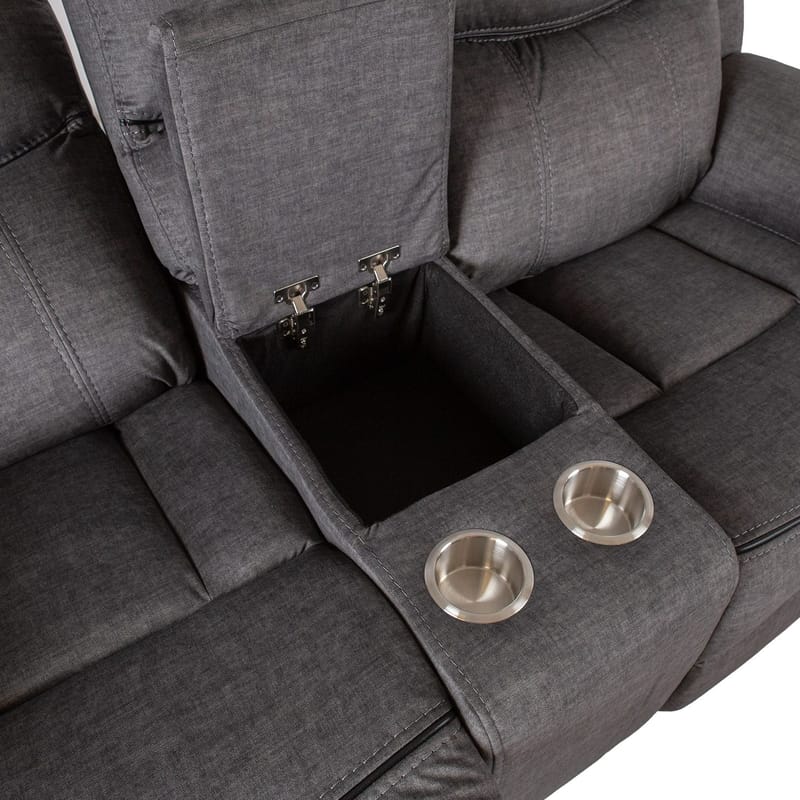Reclinersofa Iskmar 2-seter med manuell mekanisme - grå - Møbler - Sofaer - Reclinersofaer - 2 seters kinosofa & reclinersofa