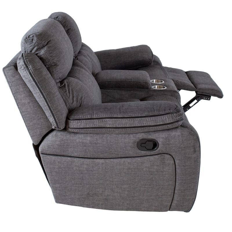Reclinersofa Iskmar 2-seter med manuell mekanisme - grå - Møbler - Sofaer - Reclinersofaer - 2 seters kinosofa & reclinersofa