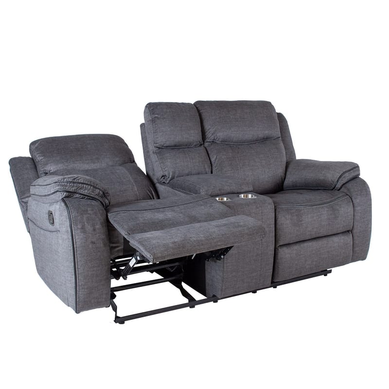 Reclinersofa Iskmar 2-seter med manuell mekanisme - grå - Møbler - Sofaer - Reclinersofaer - 2 seters kinosofa & reclinersofa