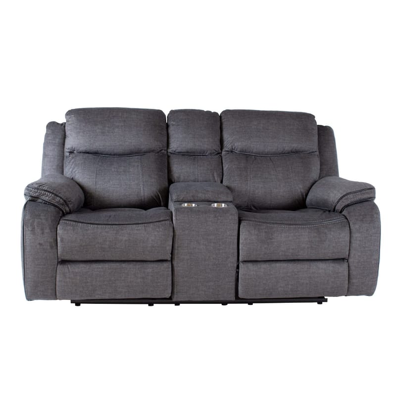 Reclinersofa Iskmar 2-seter med manuell mekanisme - grå - Møbler - Sofaer - Reclinersofaer - 2 seters kinosofa & reclinersofa